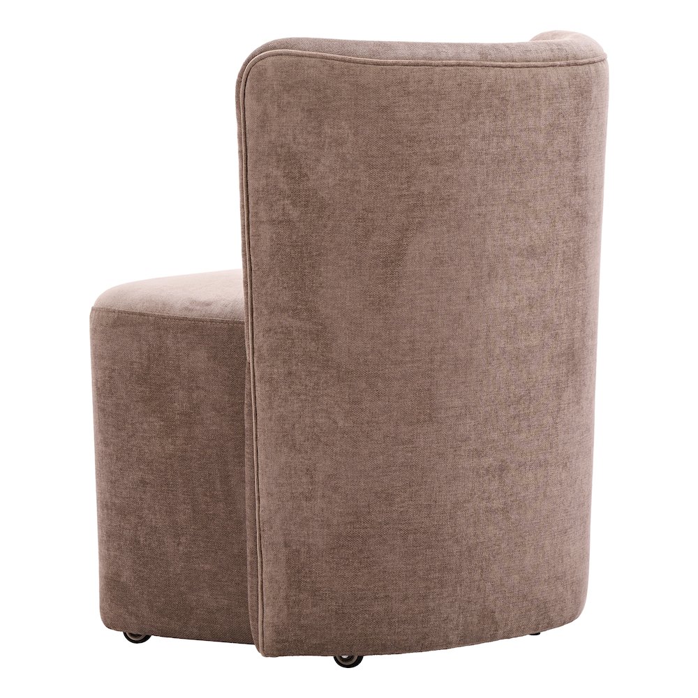 Bambun Dining Chair with Wheels Taupe. Picture 5