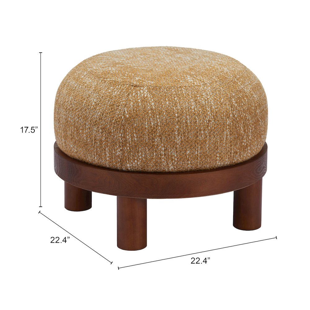 Gome Ottoman Oat Yellow. Picture 7