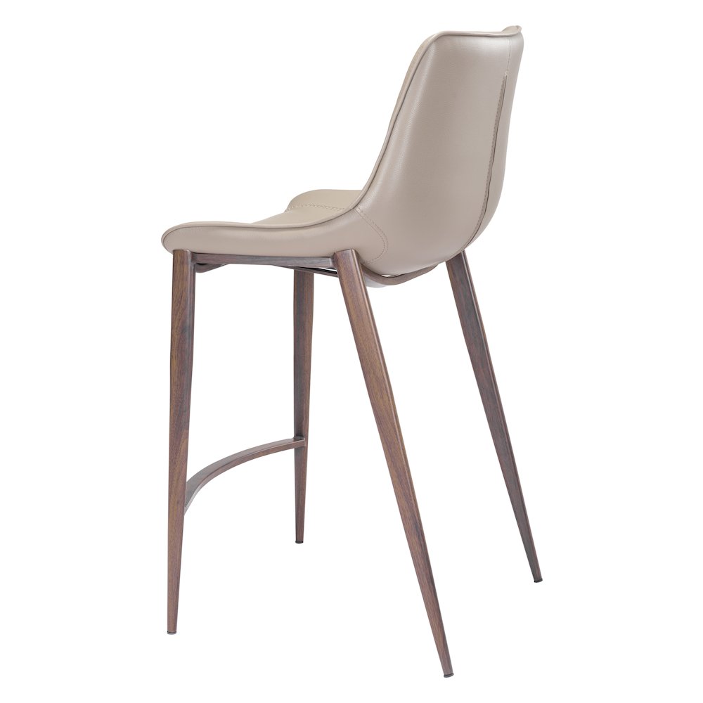 Magnus Counter Stool (Set of 2) Brown & Walnut. Picture 5