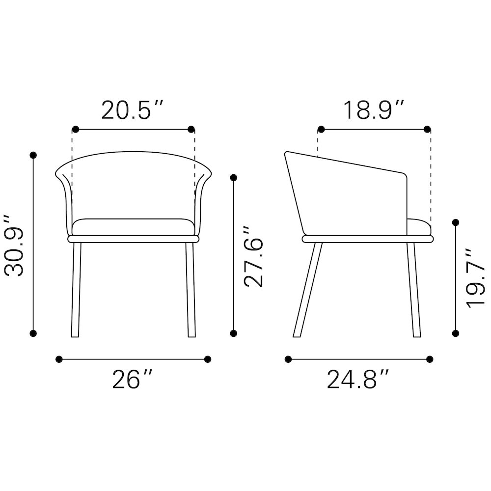 Garston Dining Chair Gray. Picture 10