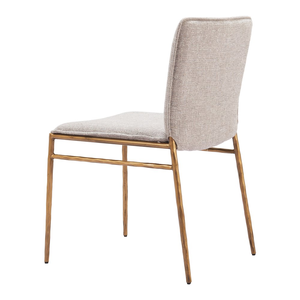 Nordvest Dining Chair Beige & Gold. Picture 5