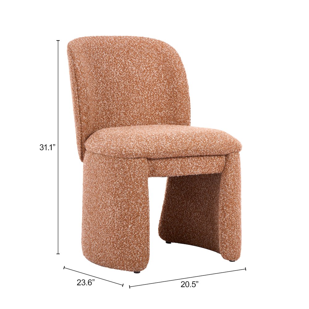 Citrine Dining Chair (Set of 2) Biscuit Brown. Picture 11