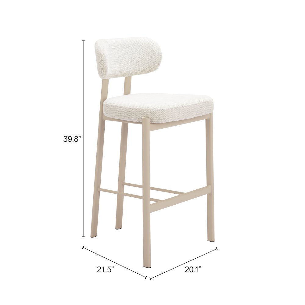 Aurea Barstool (Set of 2) Light Gray. Picture 7