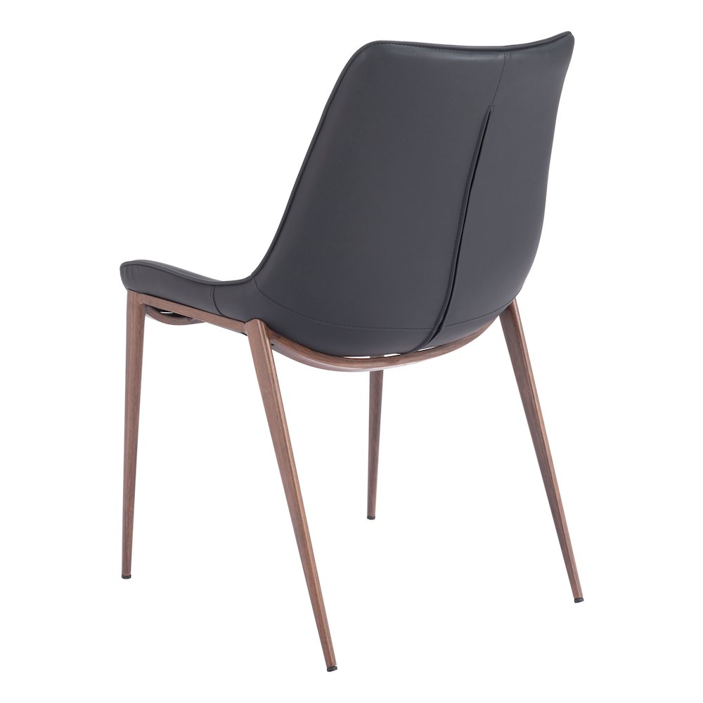 Magnus Dining Chair (Set of 2) Black & Walnut. Picture 5