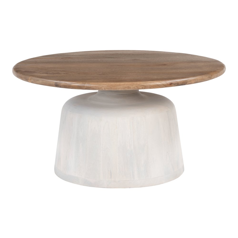 Goblet Coffee Table Brown & White. Picture 1