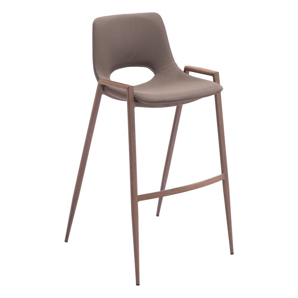 Desi Barstool (Set of 2) Brown & Walnut. Picture 1