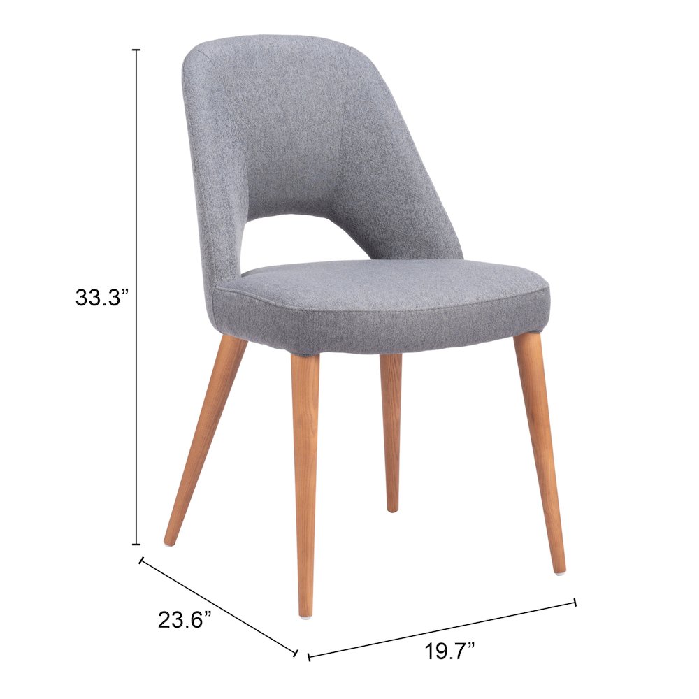 Leith Dining Chair (Set of 2) Gray. Picture 7