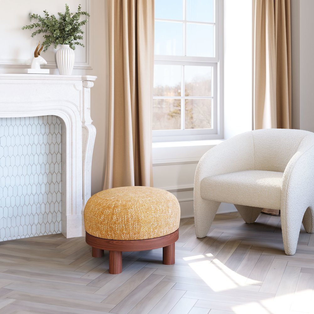 Gome Ottoman Oat Yellow. Picture 8