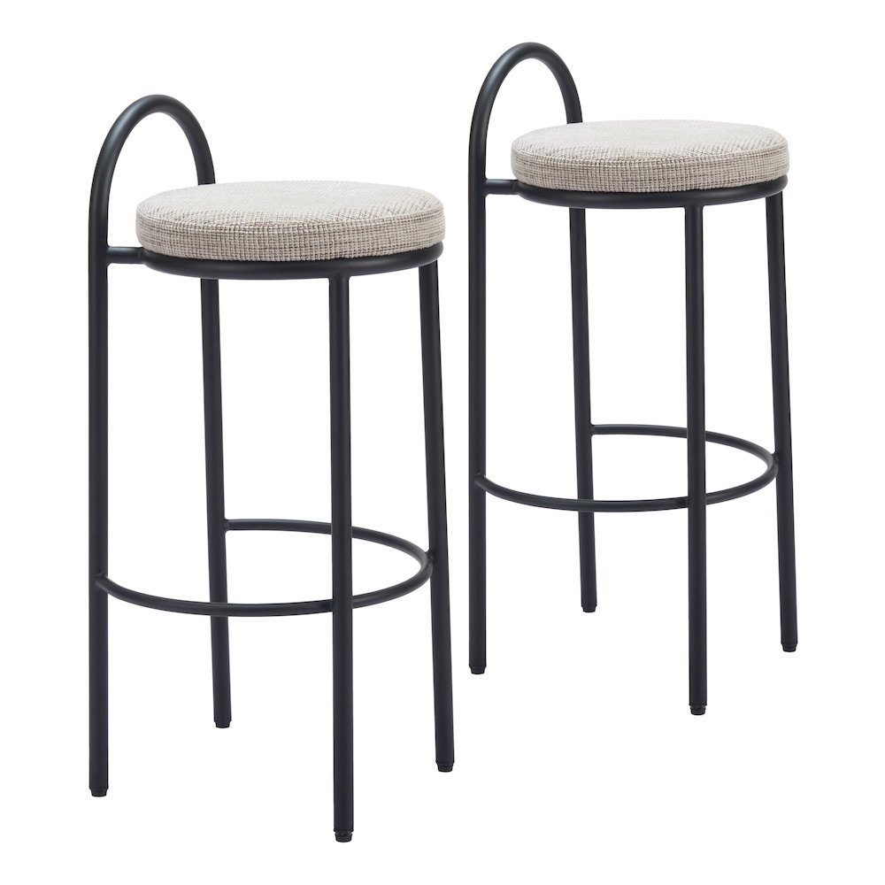 Sisal Barstool (Set of 2) Beige Tweed. Picture 6