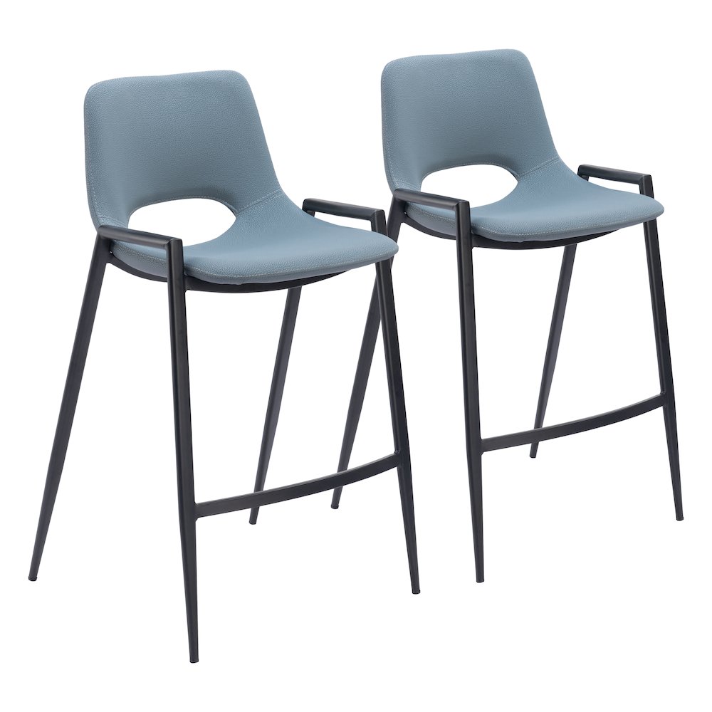 Desi Counter Stool (Set of 2) Azure Gray. Picture 6