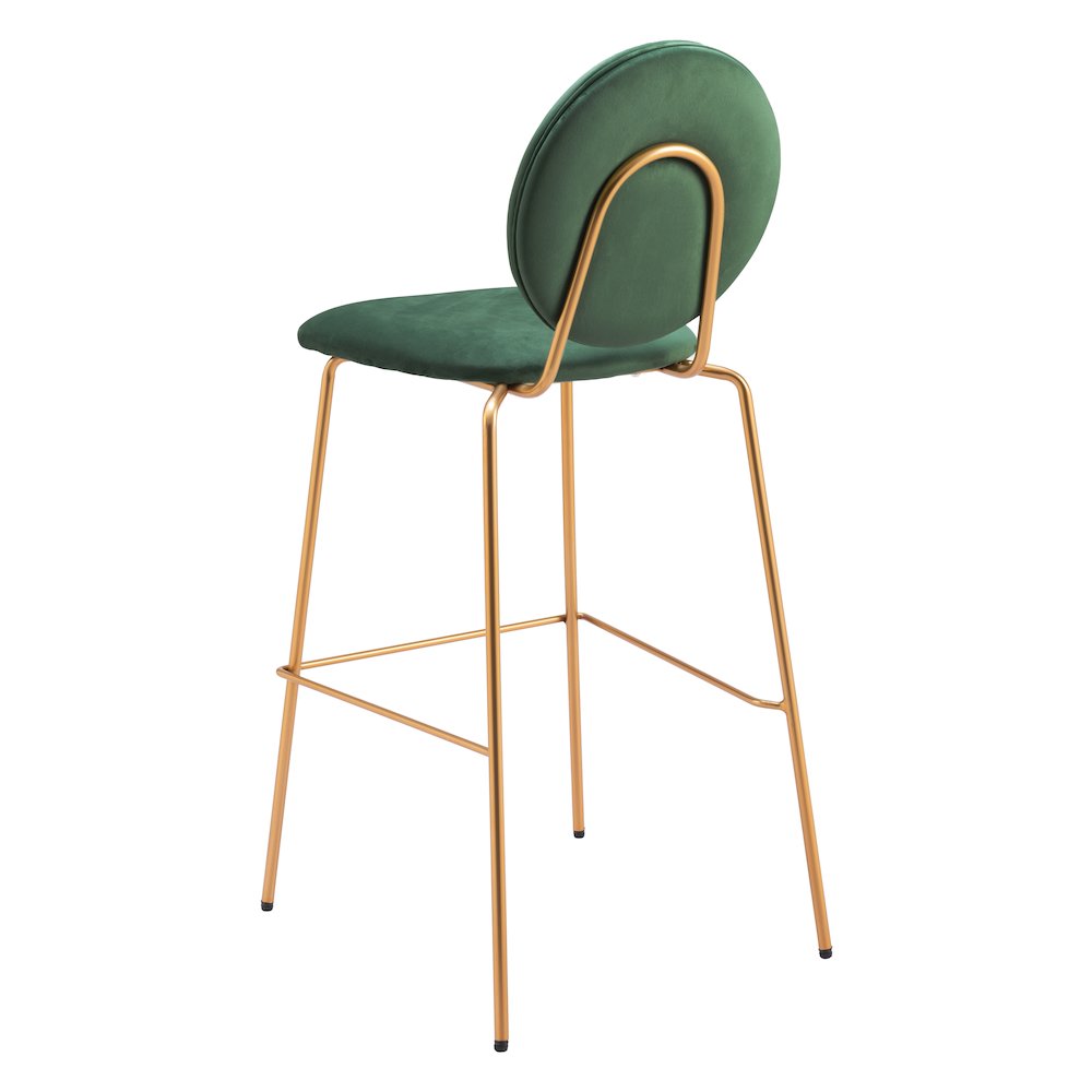 Odessa Barstool (Set of 2) Green & Gold. Picture 5