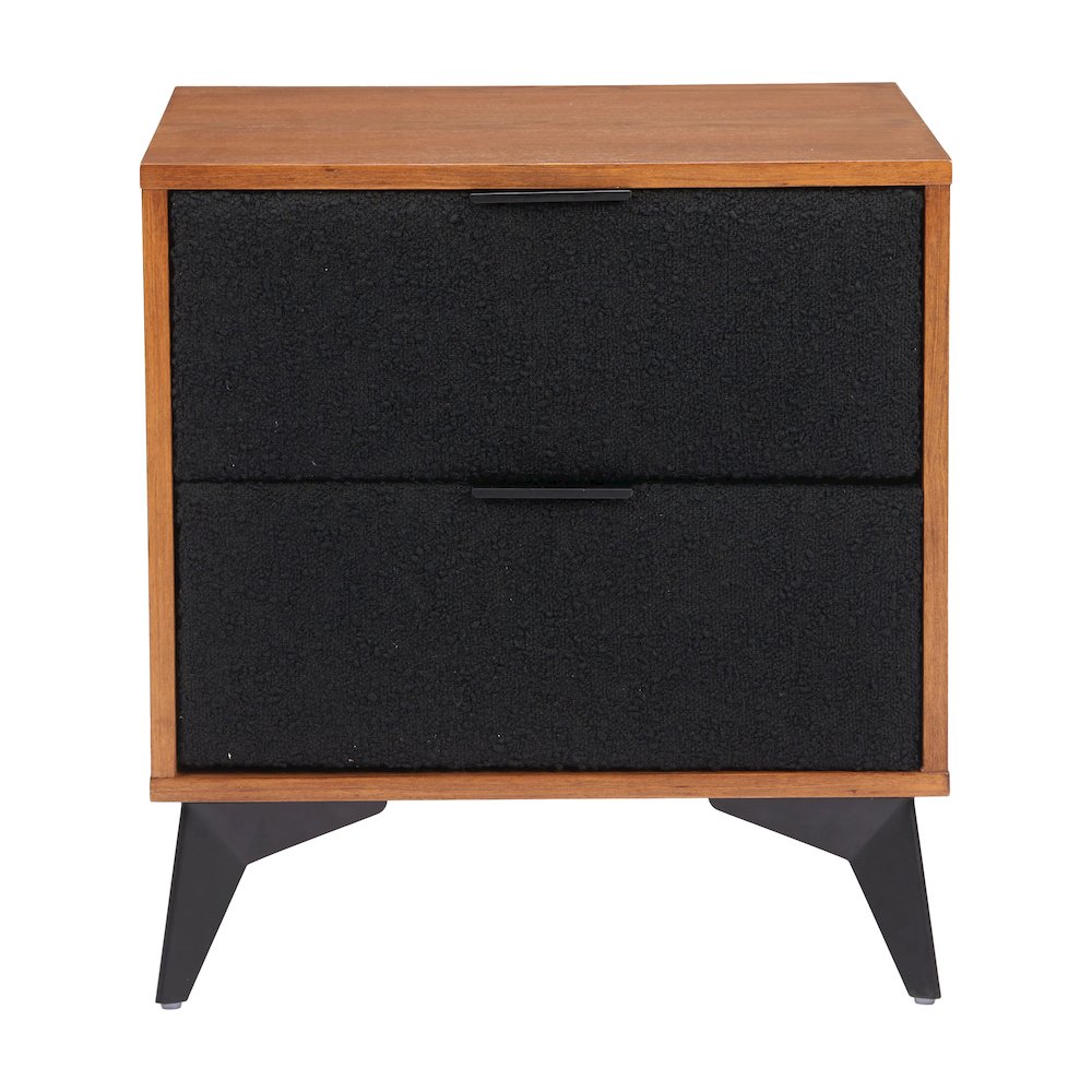 Zarif Nightstand Black & Walnut. Picture 3