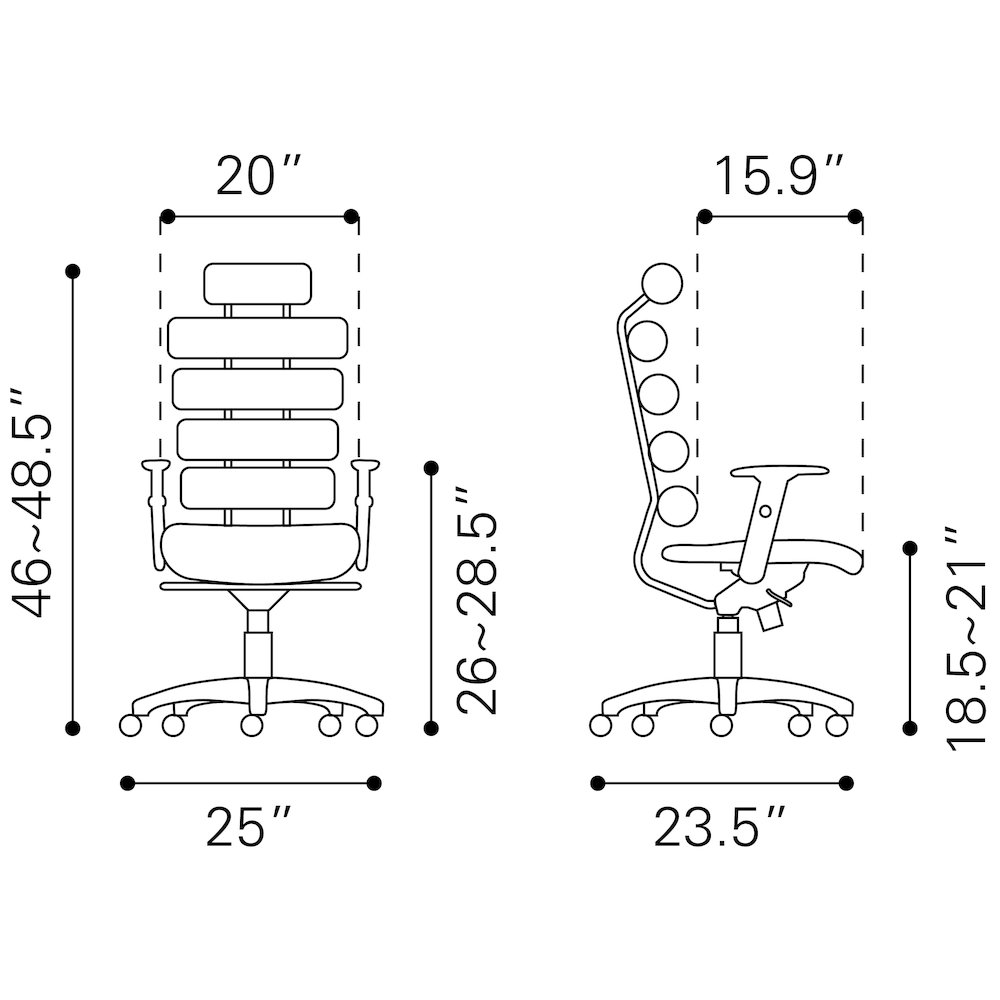 Unico Office Chair Black. Picture 9