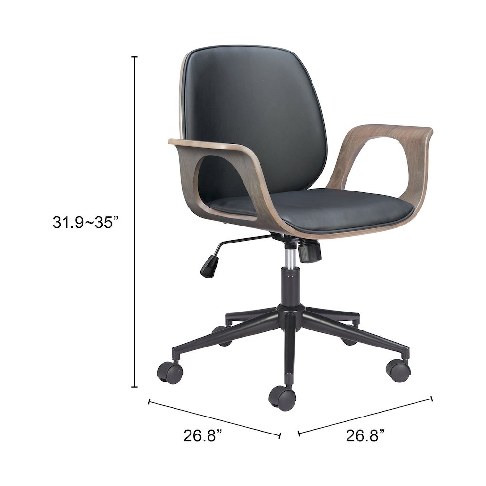 Ali Office Chair Black. Picture 7