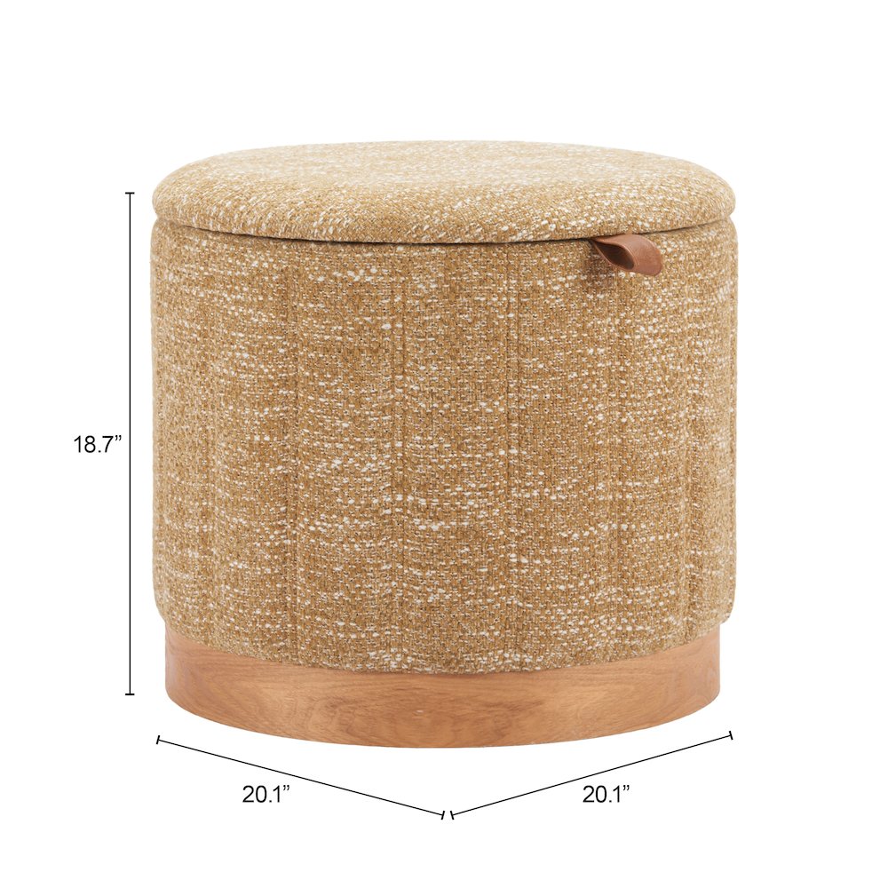 Fije Storage Ottoman Oat Yellow. Picture 7