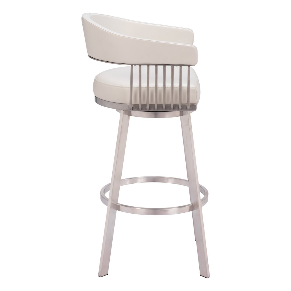 Bantry Swivel Barstool White. Picture 2