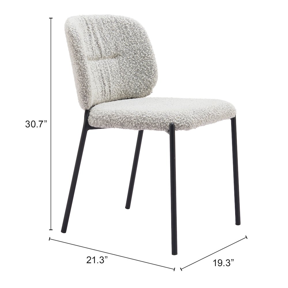 Plat Dining Chair (Set of 2) Gray. Picture 7