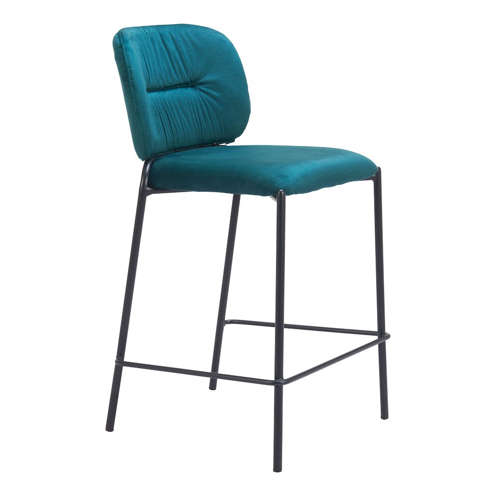 Plat Counter Stool (Set of 2) Green. Picture 1