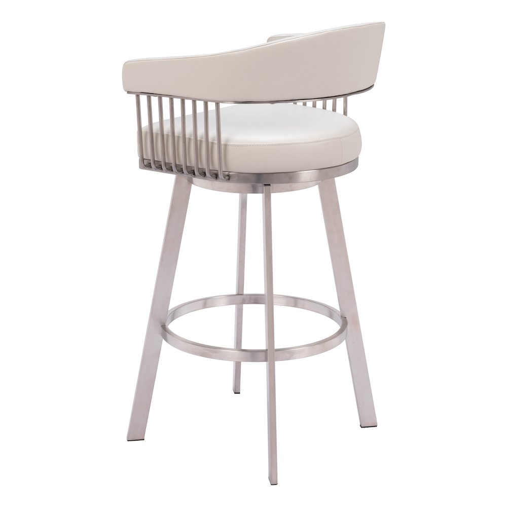 Bantry Swivel Barstool White. Picture 5