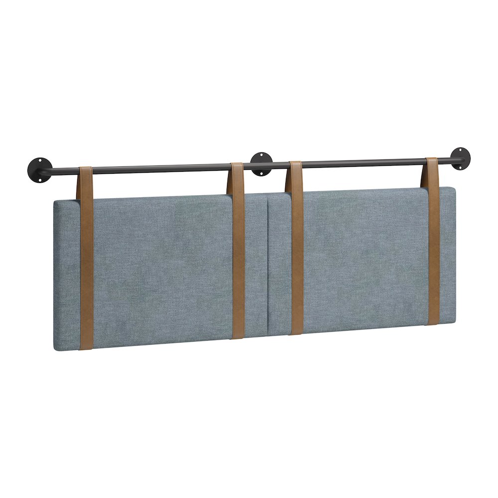 Zeva Floating Queen Headboard Gray. Picture 1