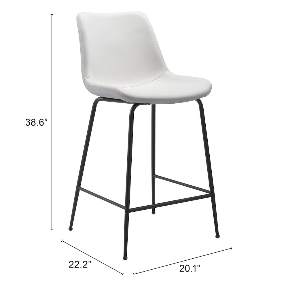 Byron Counter Stool White. Picture 7