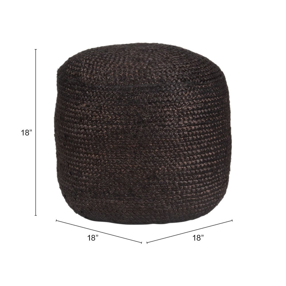 Lillian Ottoman Black. Picture 9