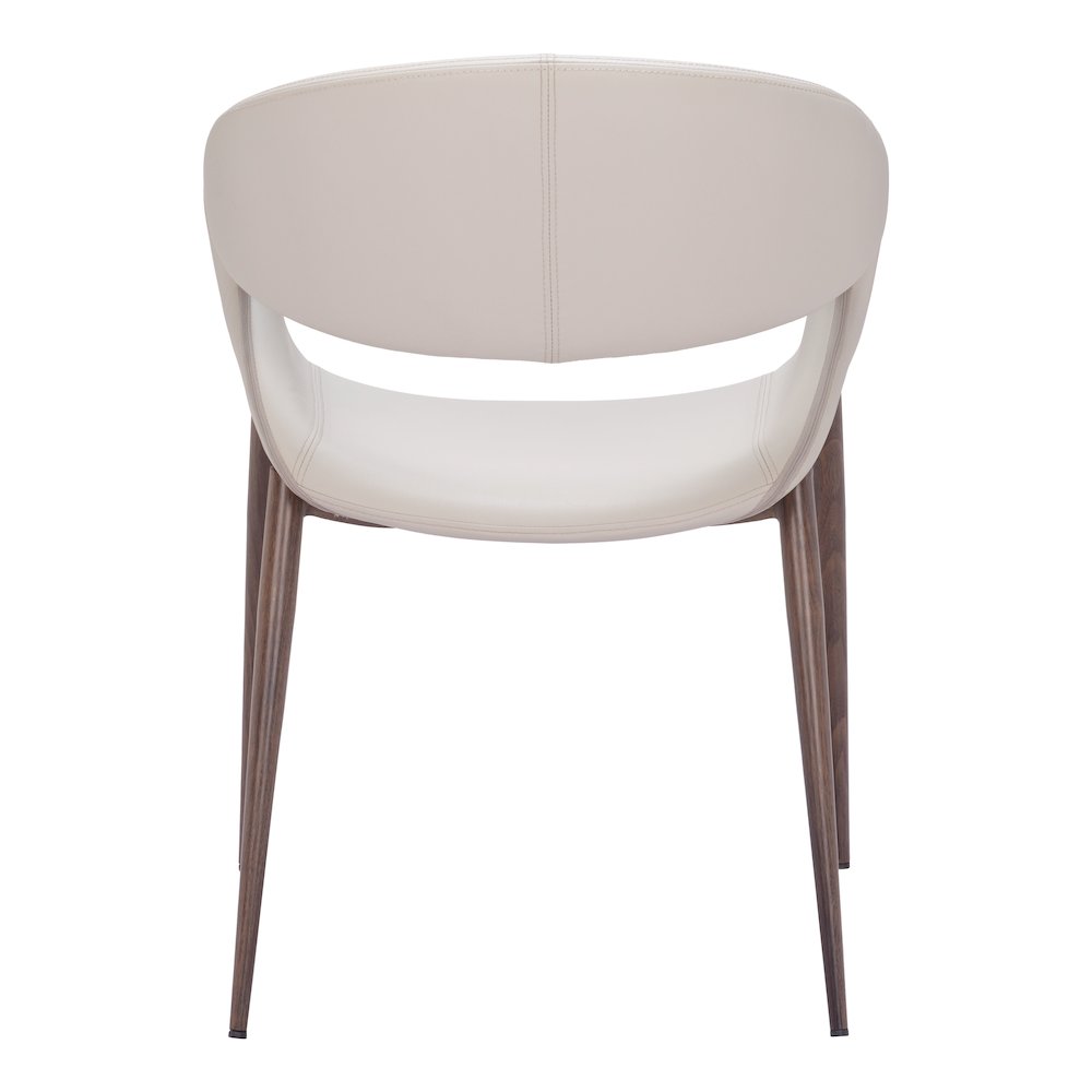 Limay Dining Chair (Set of 2) Beige & Walnut. Picture 4