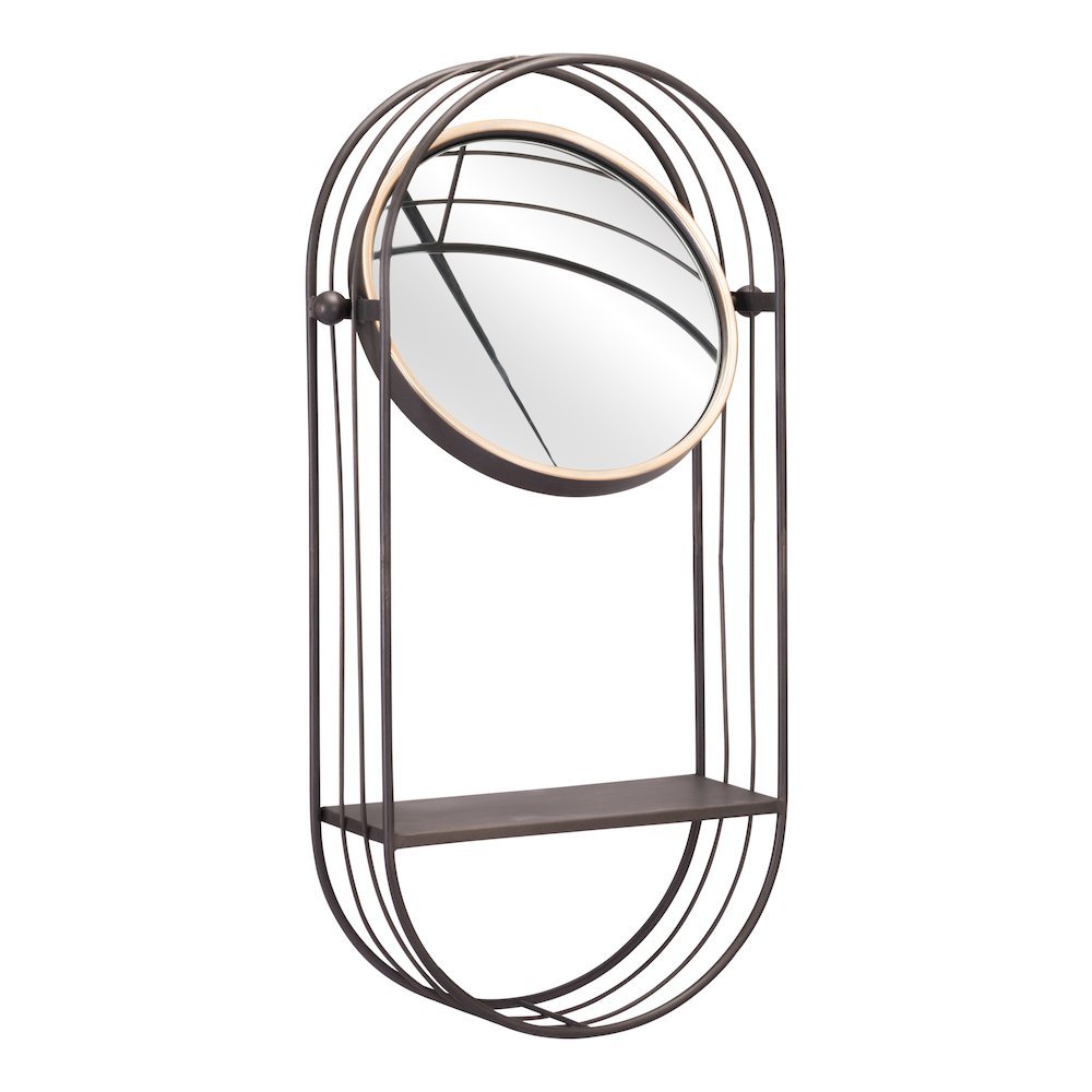 Saroni Mirror Shelf Antique Gray. Picture 4