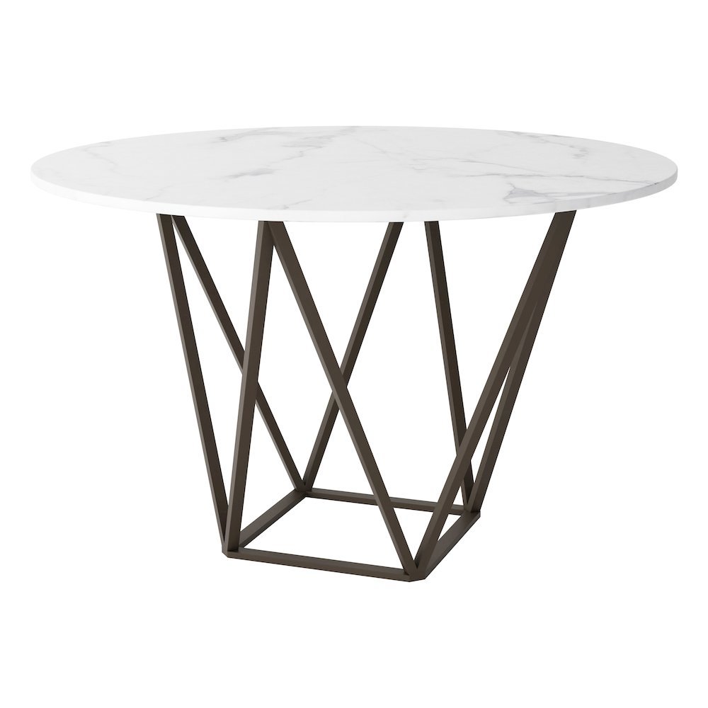 Tintern Dining Table White & Antique Bronze. Picture 1