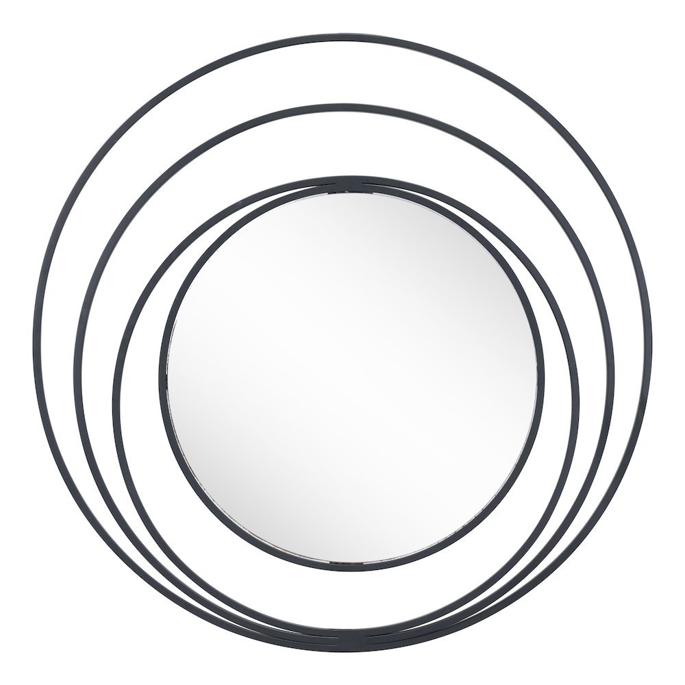 Luna Round Mirror Black. Picture 2