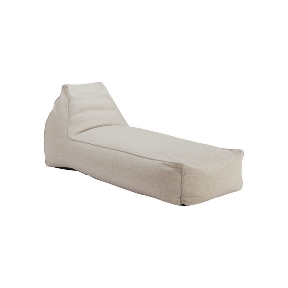 Beige Outdoor Bean Bag Chair Lounger, Modern Waterproof Patio Seat. Picture 1
