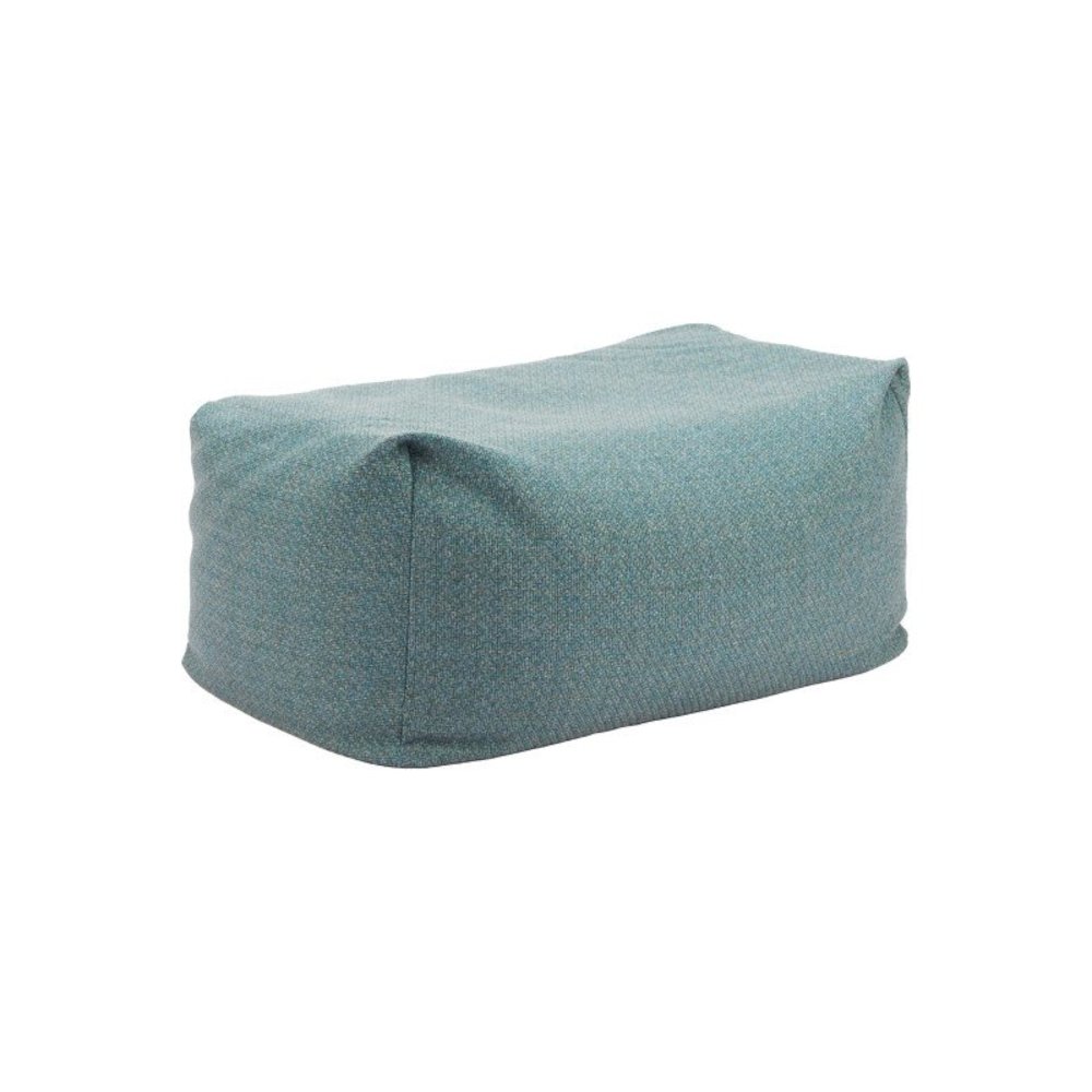 Green Outdoor Pouf Ottoman, Patio Ottoman for Garden or Deck Seating. Picture 1