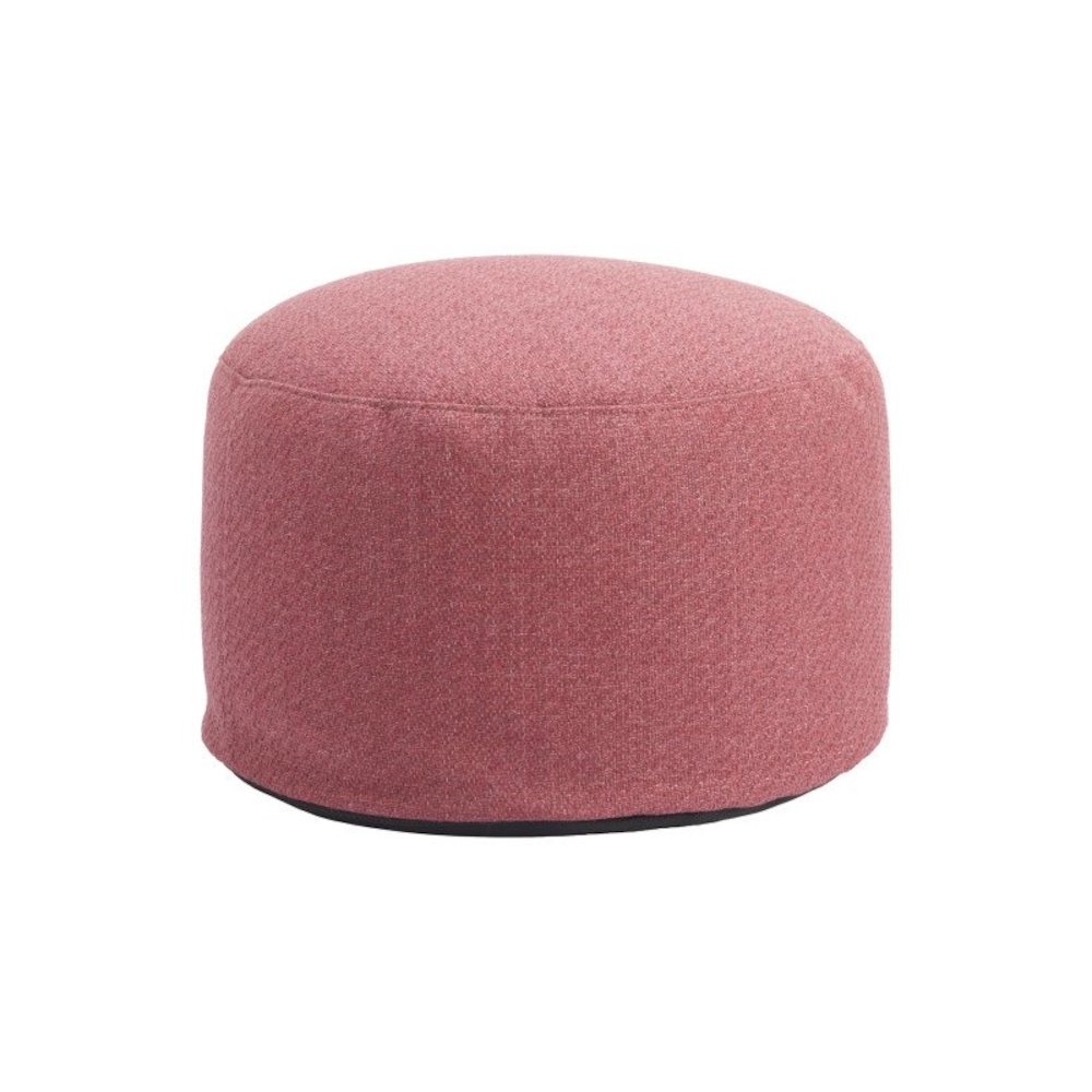 Red Outdoor Pouf Ottoman, Weather-Ready Patio Ottoman for Seating. Picture 1