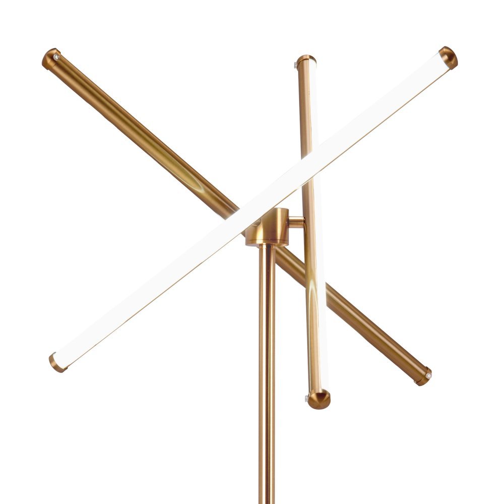 Floor Lamp, Brass, Works with Dimmer, Steel and Silicone. Picture 4