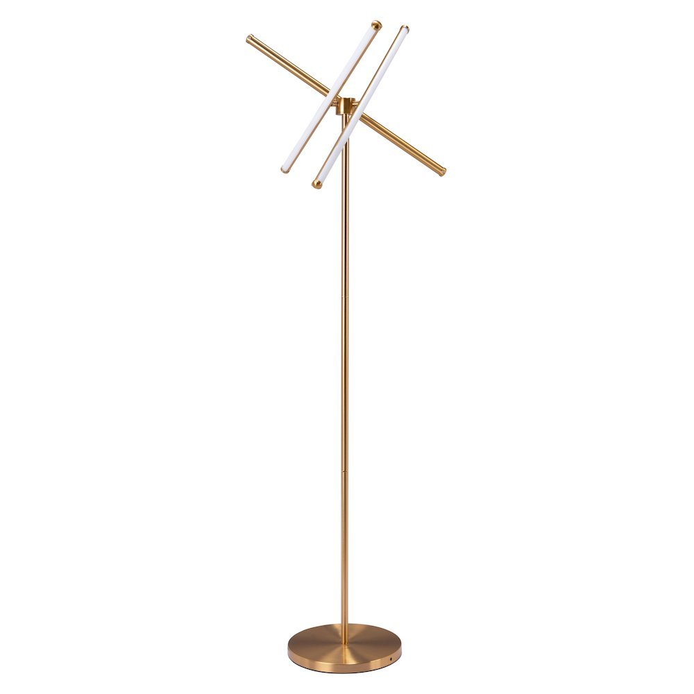 Floor Lamp, Brass, Works with Dimmer, Steel and Silicone. Picture 5