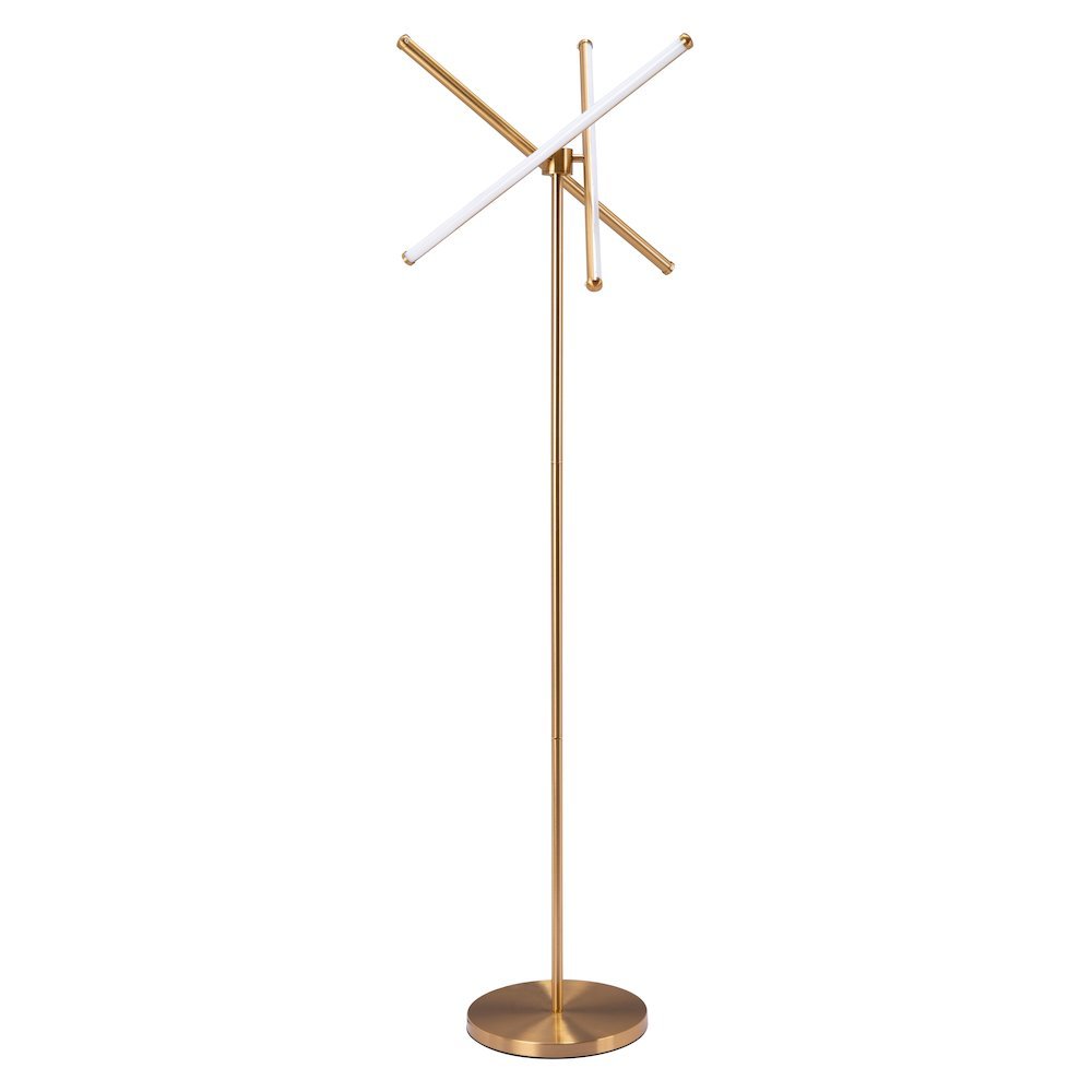 Floor Lamp, Brass, Works with Dimmer, Steel and Silicone. Picture 6