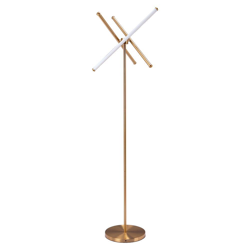 Floor Lamp, Brass, Works with Dimmer, Steel and Silicone. Picture 7