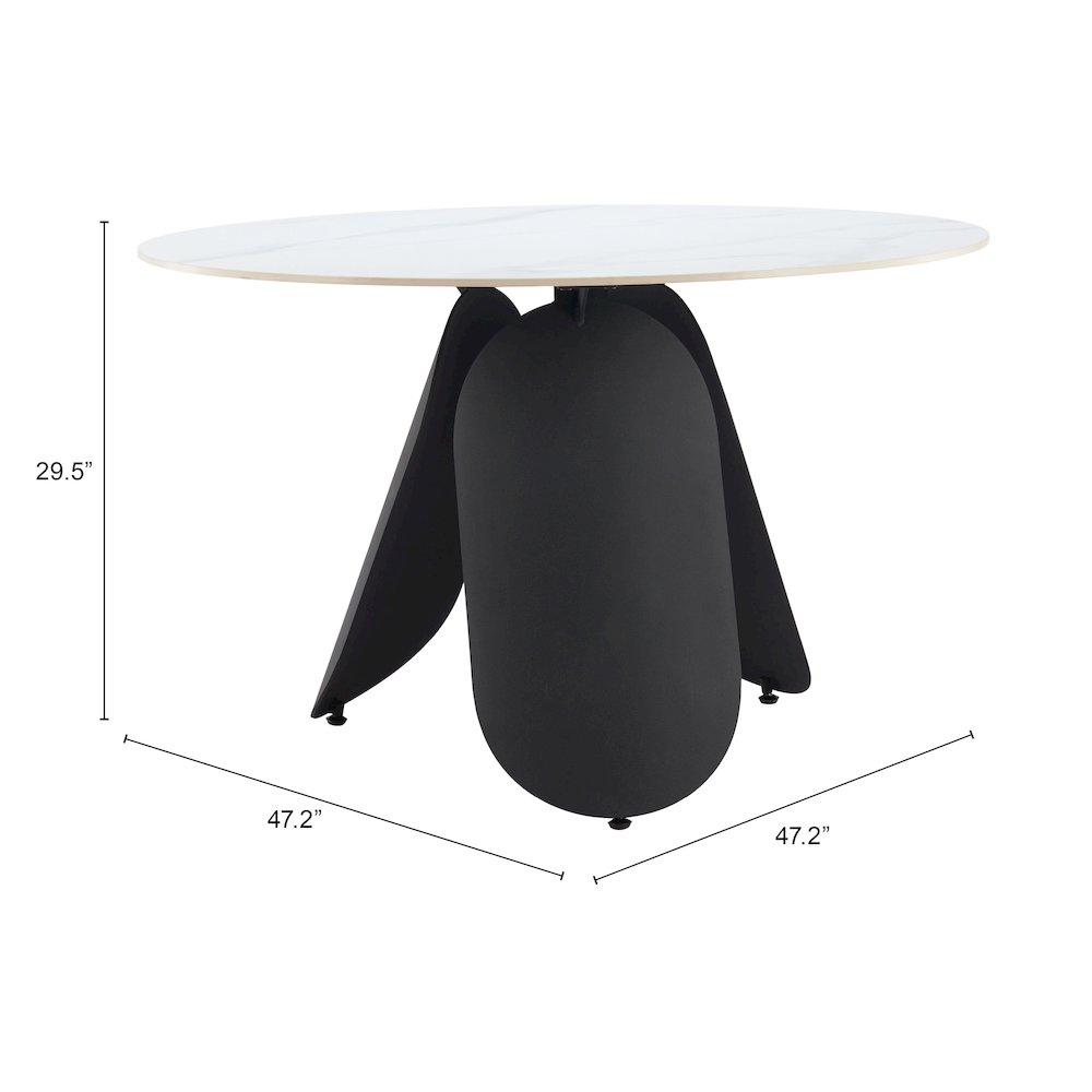 Toru Dining Table White. Picture 7