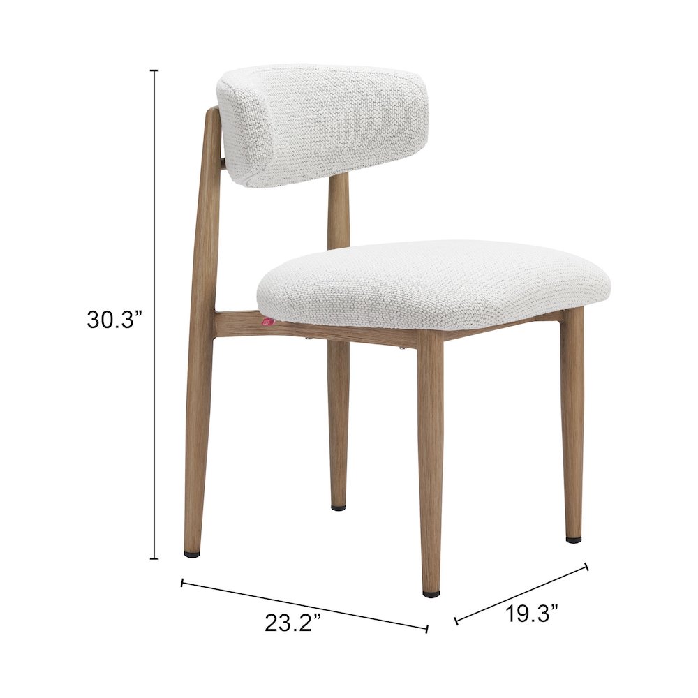 Bege Dining Chair White. Picture 7