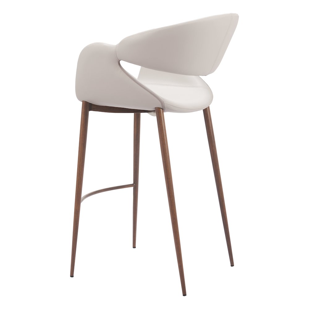 Limay Barstool Beige & Walnut. Picture 5