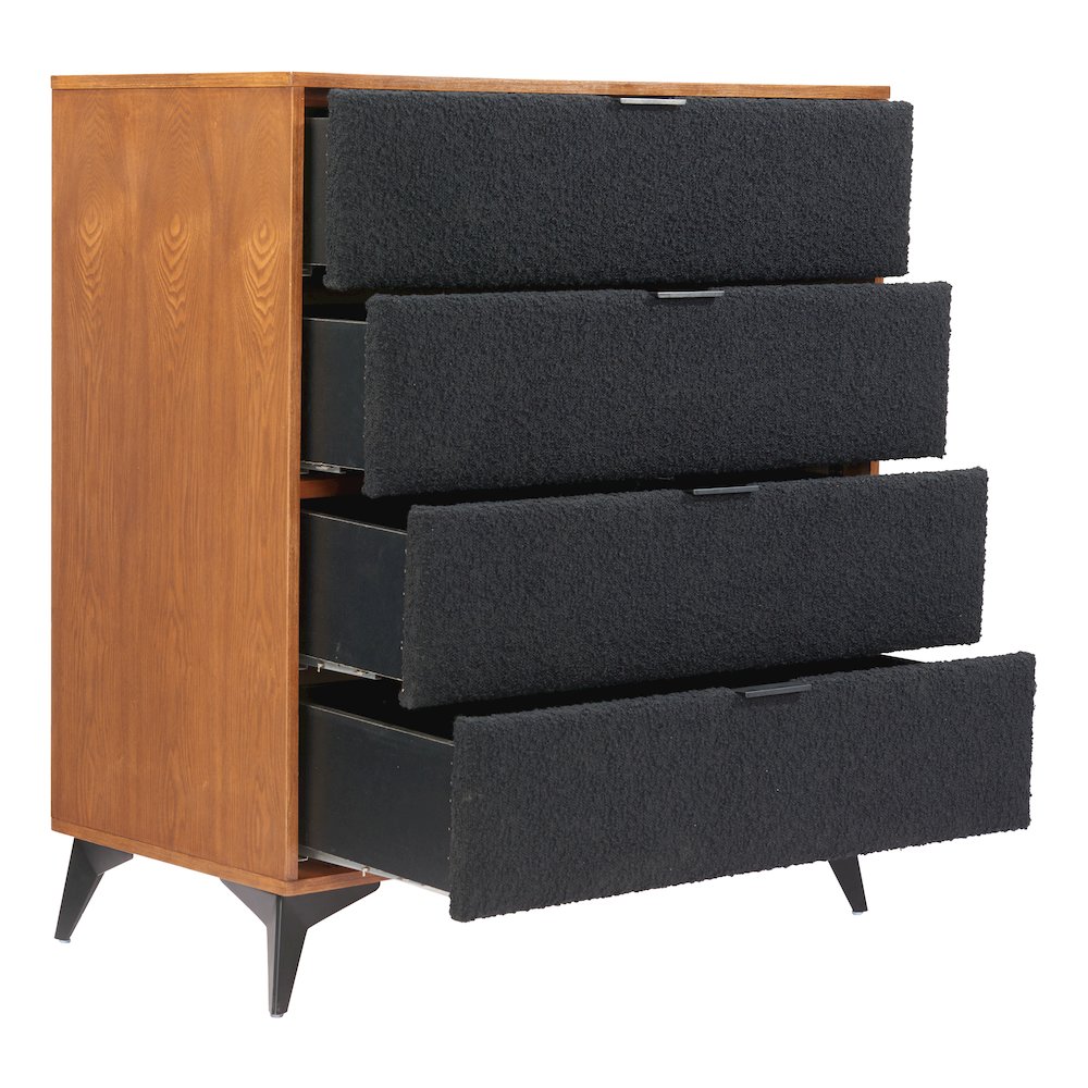 Zarif Chest Black & Walnut. Picture 11