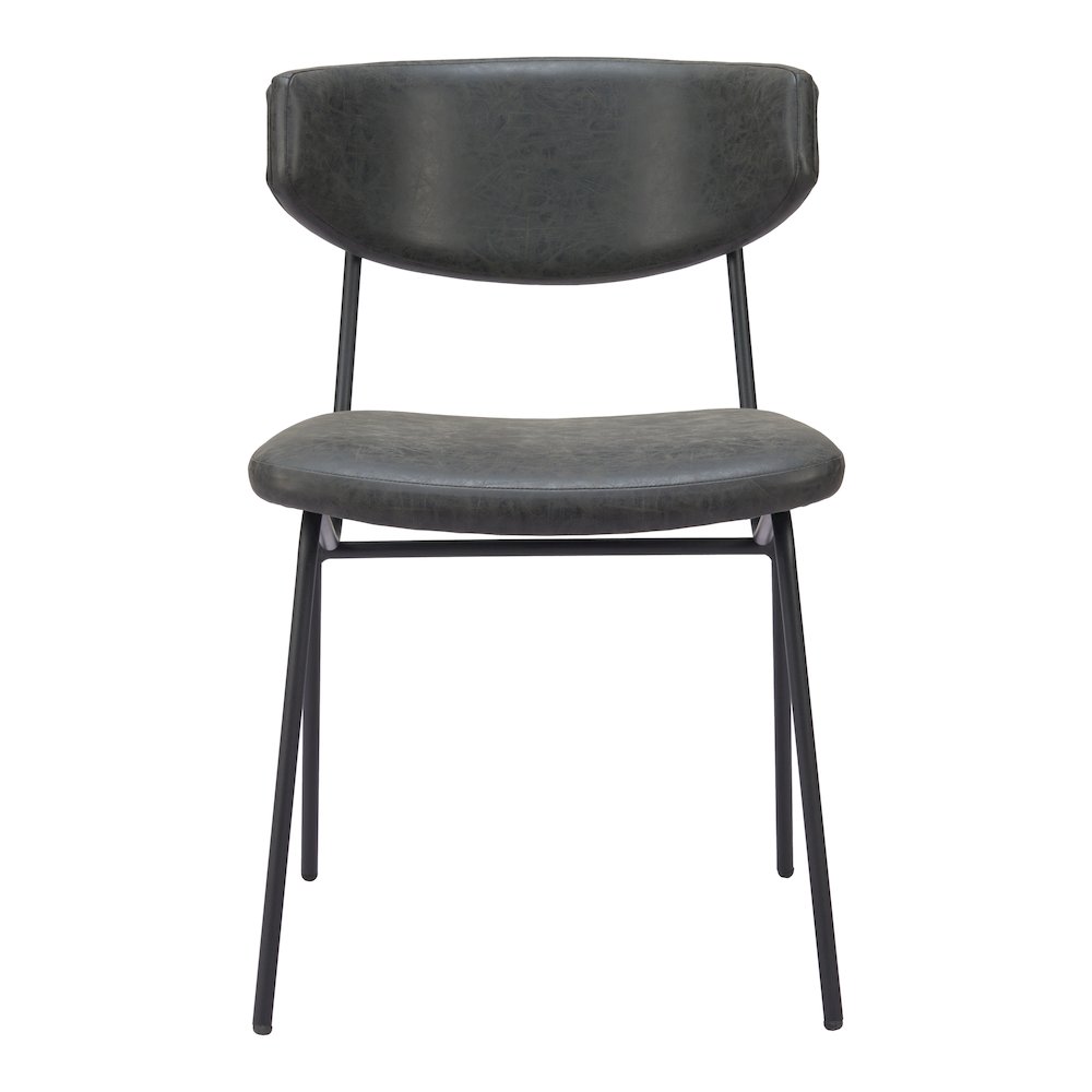 Charon Dining Chair (Set of 2) Vintage Black. Picture 3