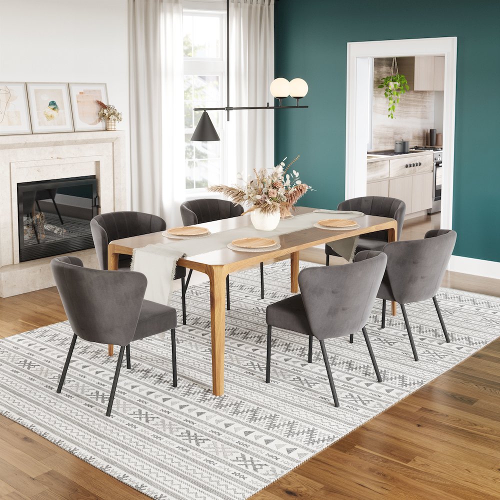Aimee Dining Chair (Set of 2) Gray. Picture 9