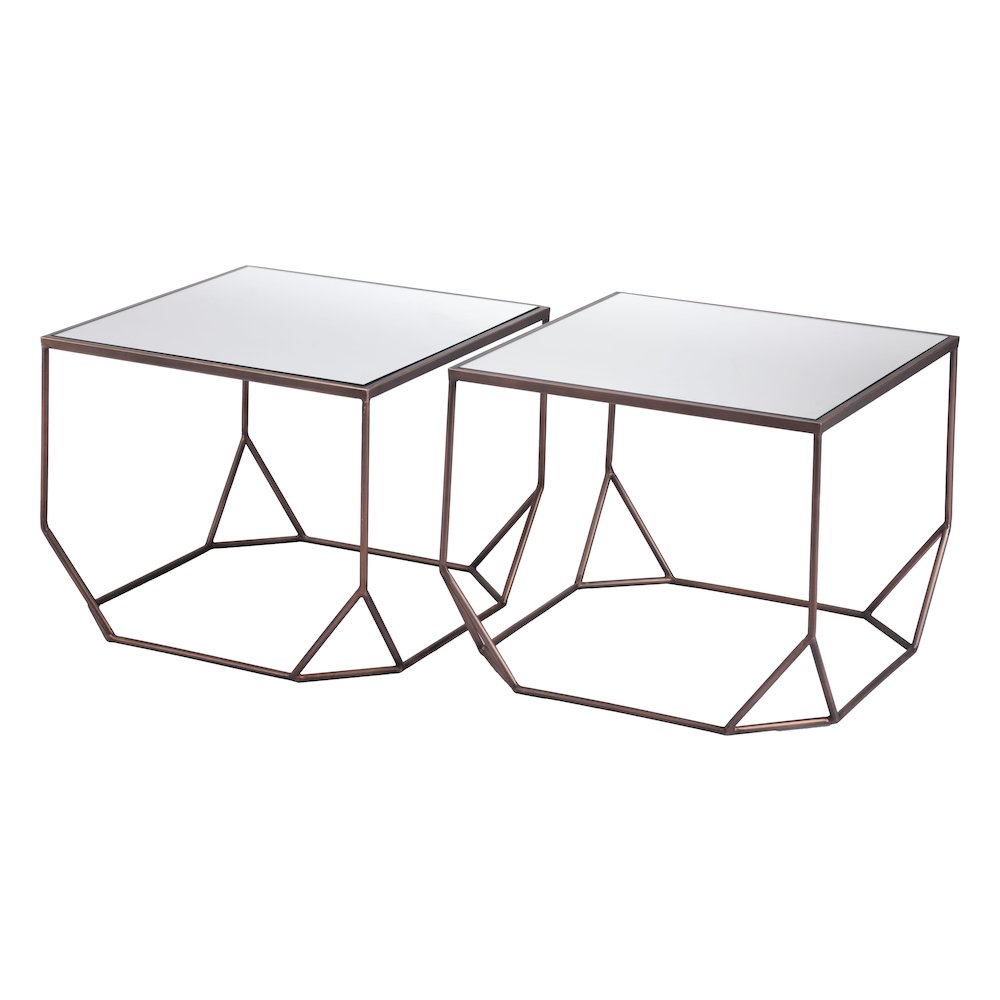 Arzon Coffee Table Set (2-Piece) Bronze. Picture 4