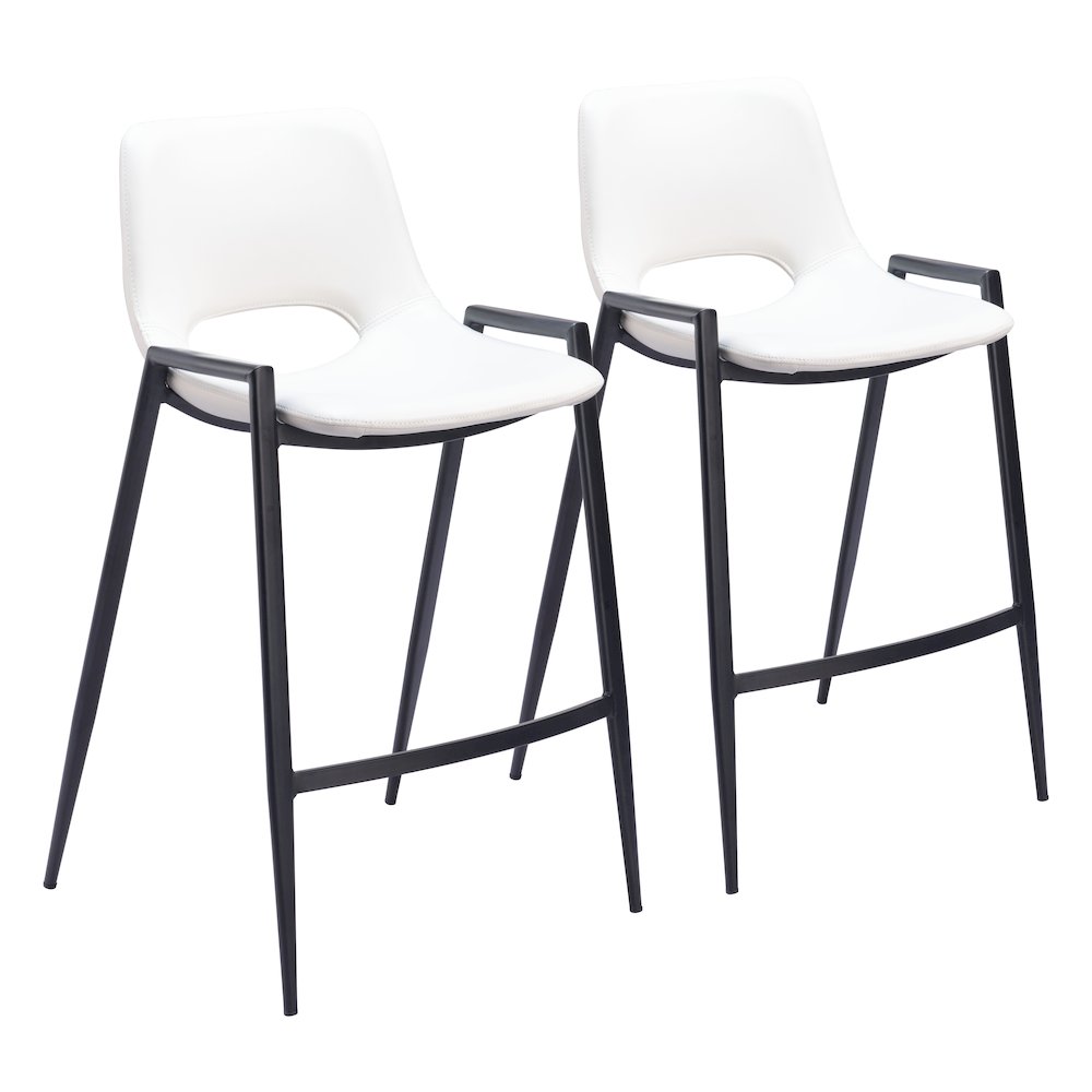 Desi Counter Stool (Set of 2) White. Picture 6