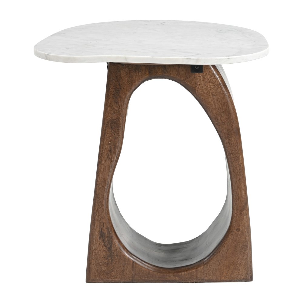 Vara Side Table White & Walnut. Picture 5
