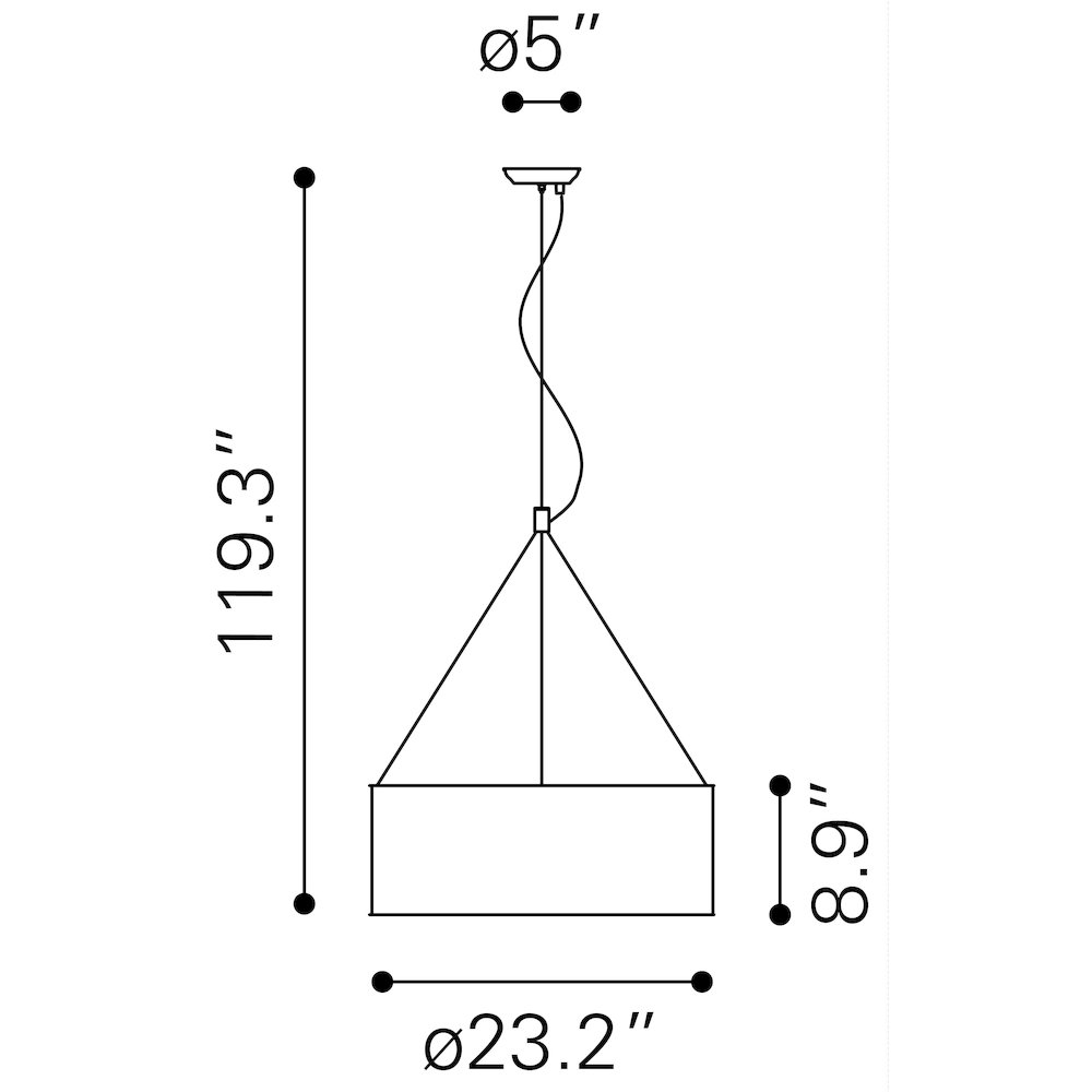 Jena Ceiling Lamp Chrome. Picture 7