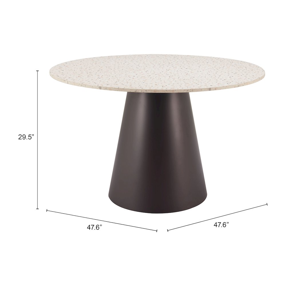 Jorf Dining Table Beige & Bronze. Picture 7
