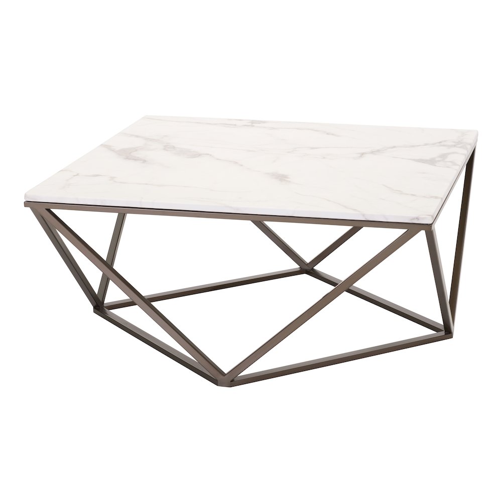 Tintern Coffee Table White & Antique Bronze. Picture 3