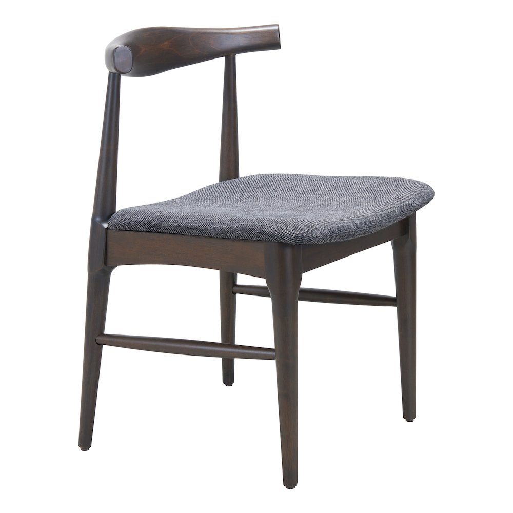 Tuzka Dining Chair (Set of 2) Gray & Espresso. Picture 1